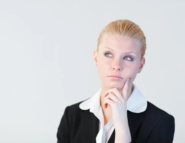 Business woman contemplating — Stock Photo, Image