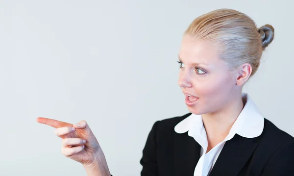 Business woman contemplating — Stock Photo, Image