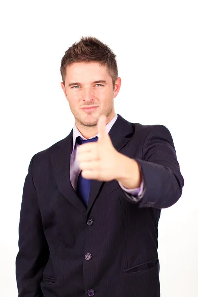 Businessman with his thumb up — Stock Photo, Image