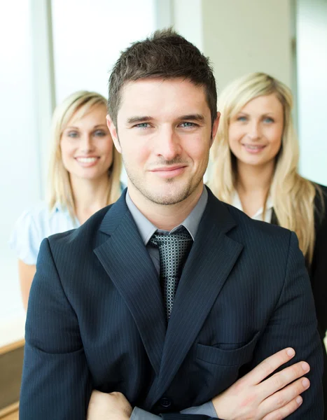 Portrait of three young business — Stock Photo, Image