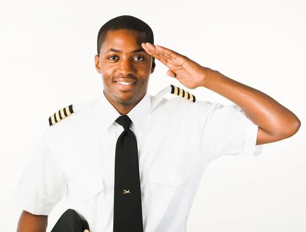 Jonge piloot geïsoleerd op wit — Stockfoto
