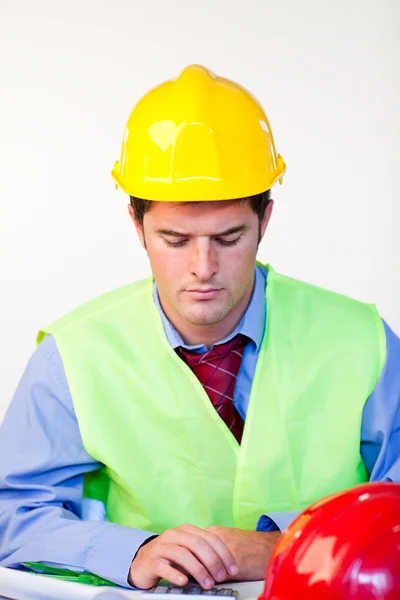 Handsome male focussing on work — Stock Photo, Image