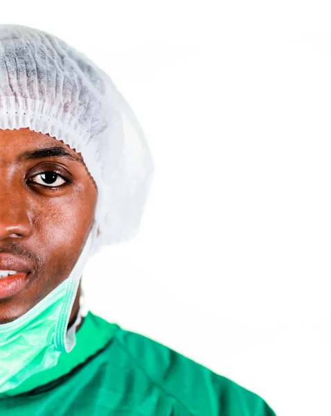 Cirurgião Sênior em Esfoliação Verde — Fotografia de Stock