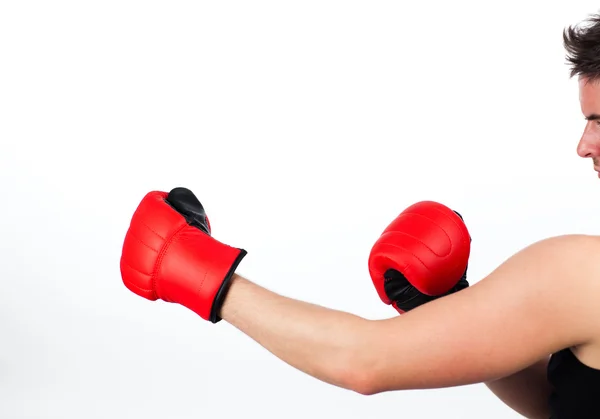 Adam bir boks mücadele — Stok fotoğraf