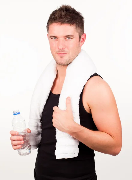 Man die zich bezighouden met fitness routine — Stockfoto
