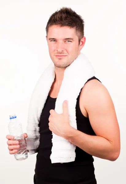 Man die zich bezighouden met fitness routine — Stockfoto