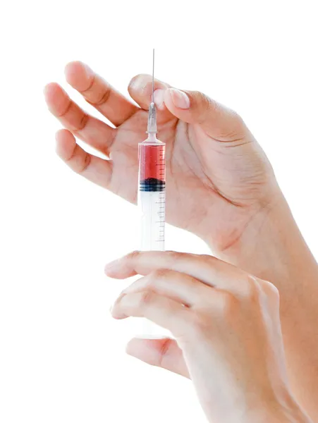 Close-up of a syringe ready for use — Stock Photo, Image