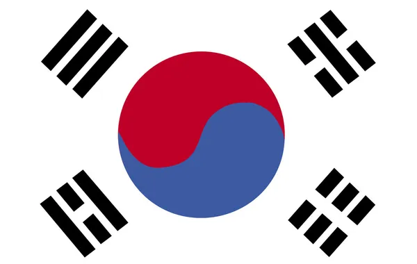 Südkoreanische Flagge — Stockfoto