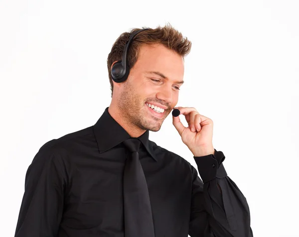Attractive customer service representative man — Stock Photo, Image