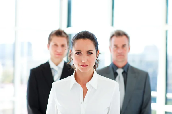 Young businesswoman leading her team — Stock Photo, Image
