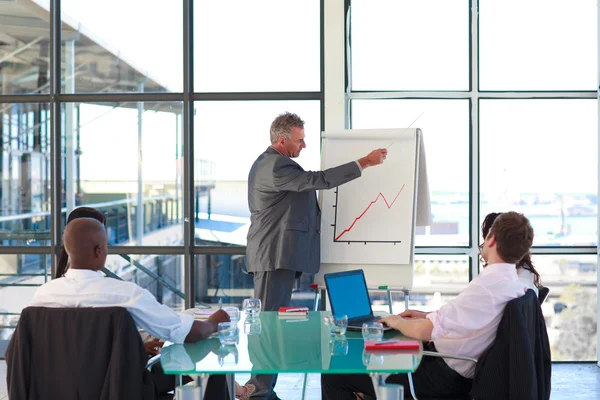 Mature manager in a presentation — Stock Photo, Image