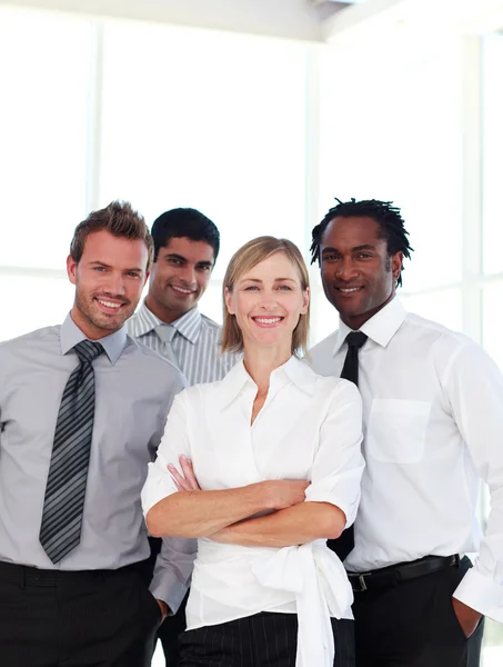 Business smiling at the camera — Stock Photo, Image