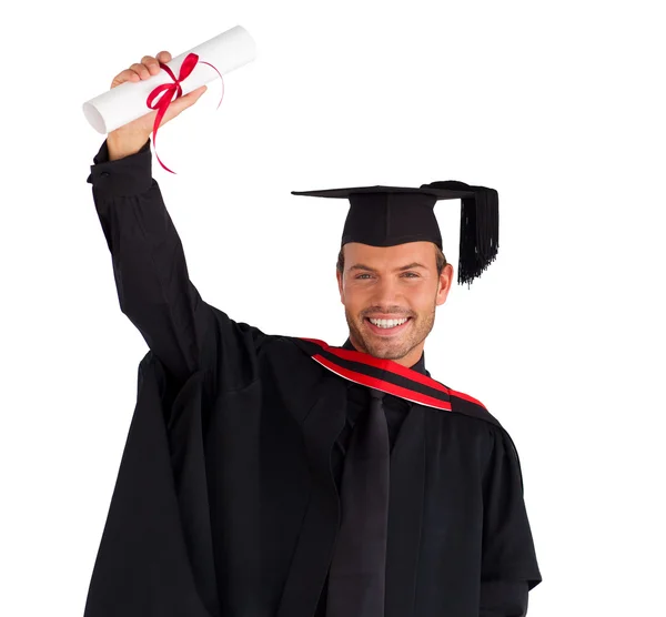 Glücklicher Junge nach seinem Abschluss — Stockfoto