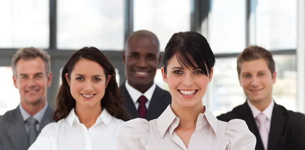 Charming multi-ethnic young business team — Stock Photo, Image