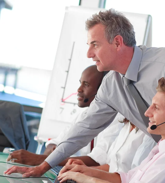 stock image Business working in a call centre