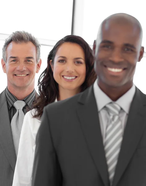 Multi-ethnic Business group looking at camera — Stock Photo, Image