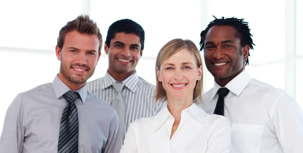 Portrait of a business team smiling at the camera — Stock Photo, Image