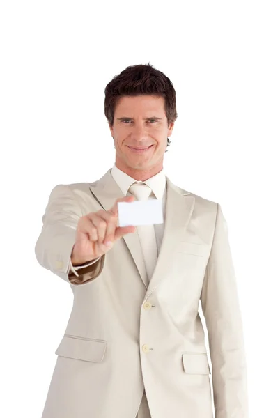 Positive businessman looking at the camera — Stock Photo, Image