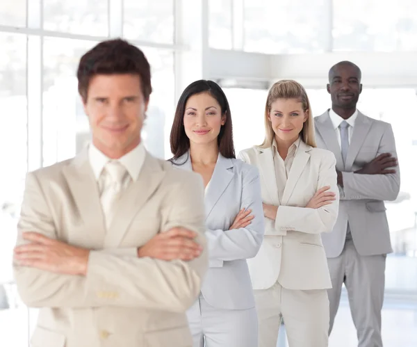 Business team showing Spirit and expressing Positivity — Stock Photo, Image
