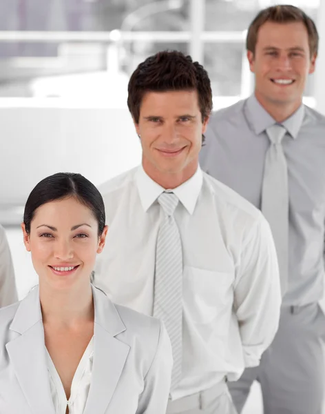 High Angle Potrait знімок бізнес команди з трьох осіб — стокове фото