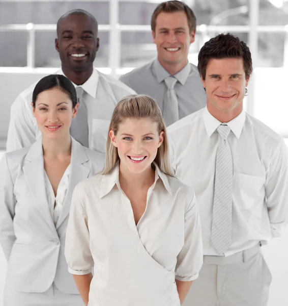 Business Group of Five looking at camera — Stock Photo, Image