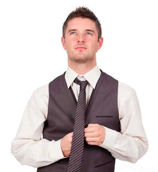 Young Businessman Dressing — Stock Photo, Image
