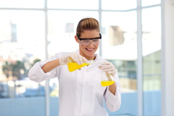 Scientist working with a test-tube — Stock Photo, Image