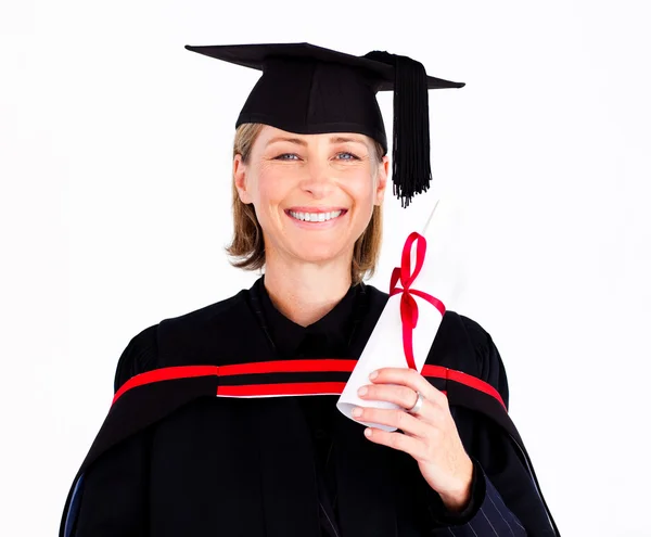 stock image Portrait of excited girl after graduation