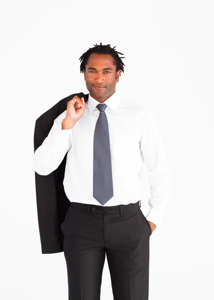 Friendly businessman looking at the camera — Stock Photo, Image