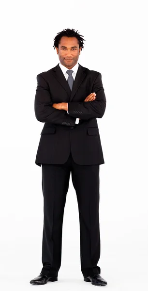 Hombre de negocios serio con los brazos cruzados — Foto de Stock