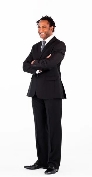 Portrait of businessman with folded arms — Stockfoto