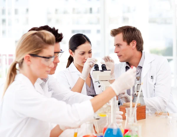 Scientists working in a laboratory — Stock Photo, Image