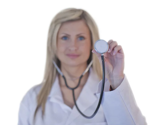 Γιατρός με ένα stetscope — Φωτογραφία Αρχείου