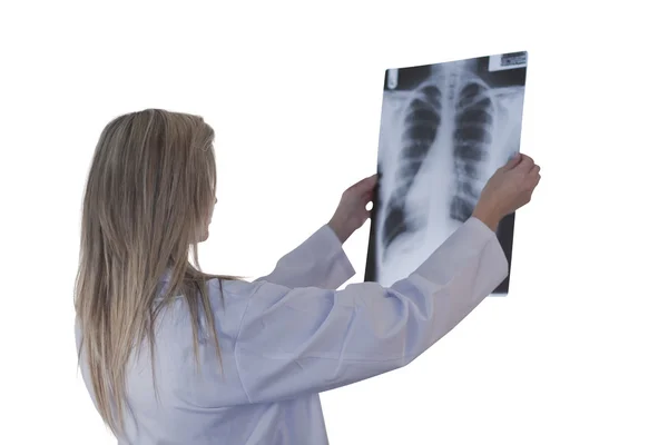 Doutor olhando para um raio-x — Fotografia de Stock
