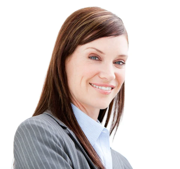 Nice businesswoman looking at the camera — Stock Photo, Image