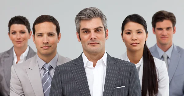 Serious busines standing together — Stock Photo, Image