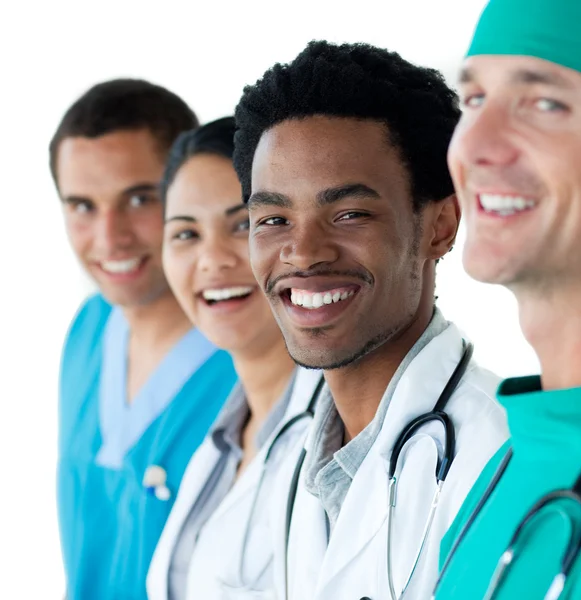 Jonge medische tegen een witte achtergrond — Stockfoto