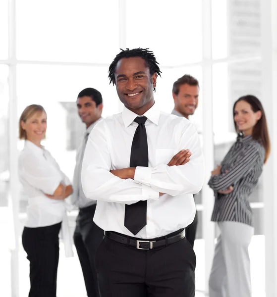 Business staff applauding during a meeting — Stock Photo, Image