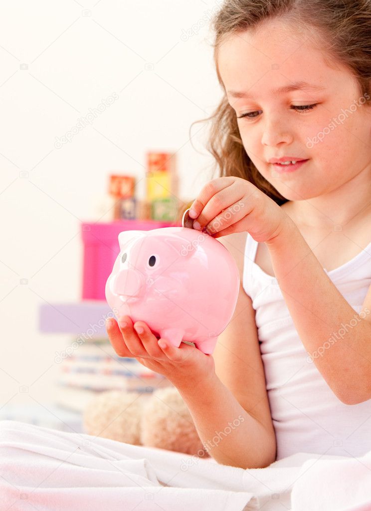 Linda hucha a prueba de caídas, bonita y creativa para ahorrar dinero para  ahorrar habitación monedas y billetes de banco regalo para niños (color