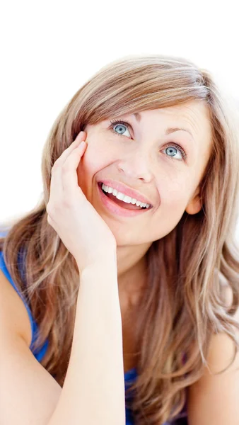 Retrato de uma mulher alegre — Fotografia de Stock