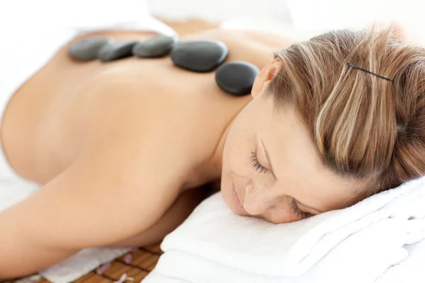 Relaxed woman receiving a Spa treatment — Stock Photo, Image