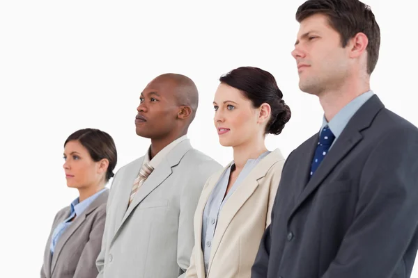 Side view of businessteam standing together — Stock Photo, Image