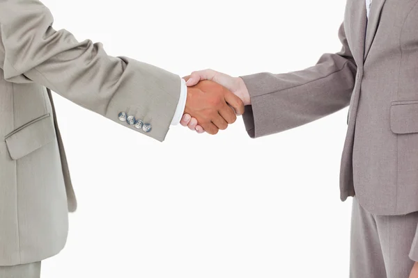 Side view of shaking hands — Stock Photo, Image