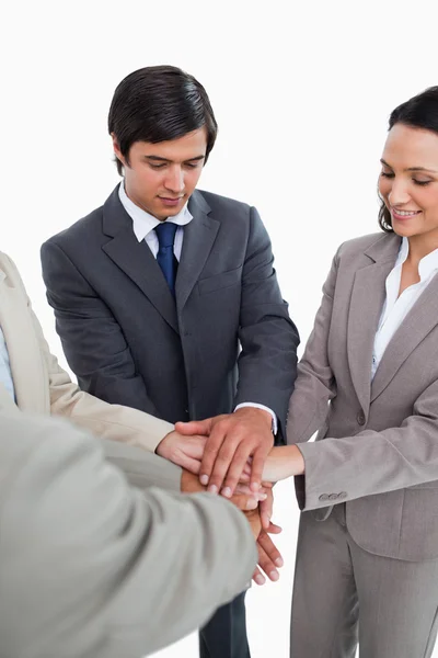 Salesteam motivating each other — Stock Photo, Image