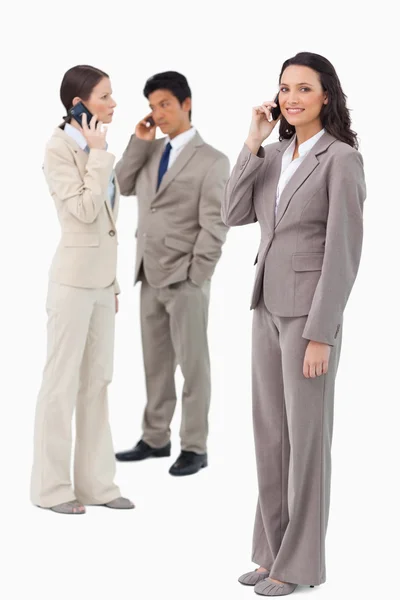 Businesspeople on their phones — Stock Photo, Image