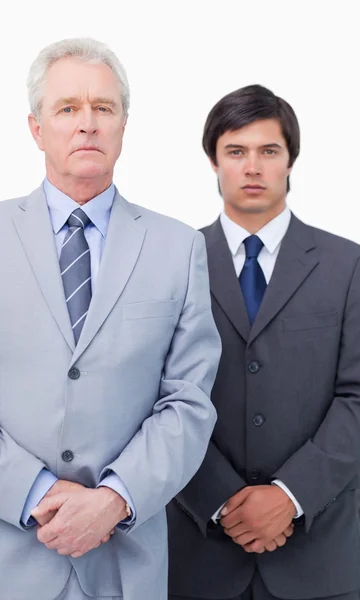 Mature businessman with his colleague — Stock Photo, Image