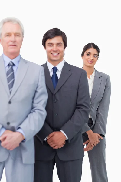 Young businesspeople with their mentor — Stock Photo, Image