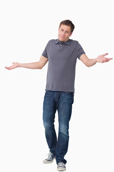 Clueless young man — Stock Photo, Image