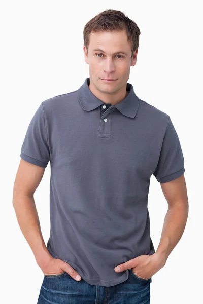 Young male with hands in his pockets — Stock Photo, Image