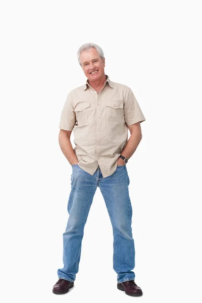 Mature male with hands in his pockets — Stock Photo, Image